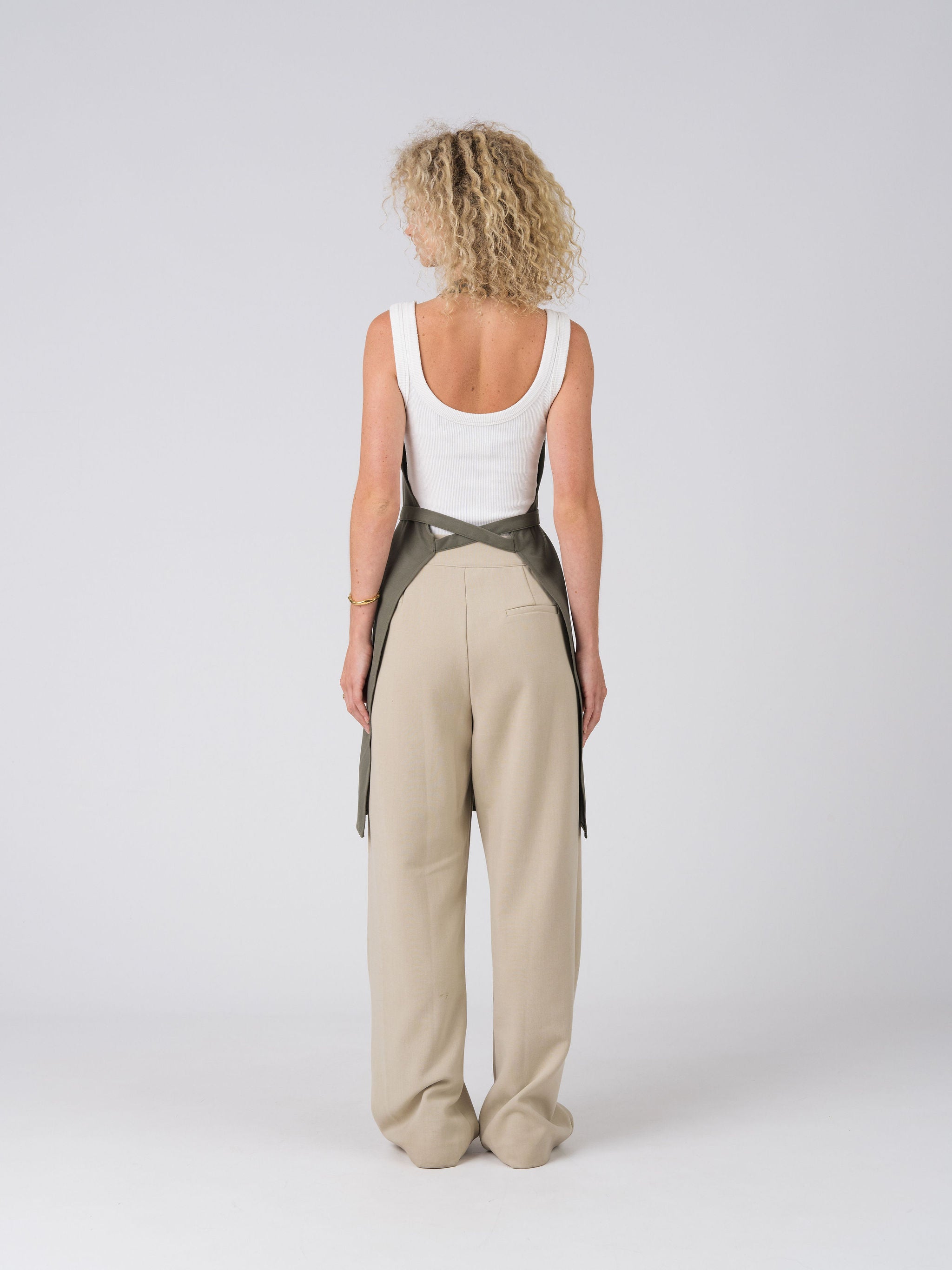 French Apron Olive Green
