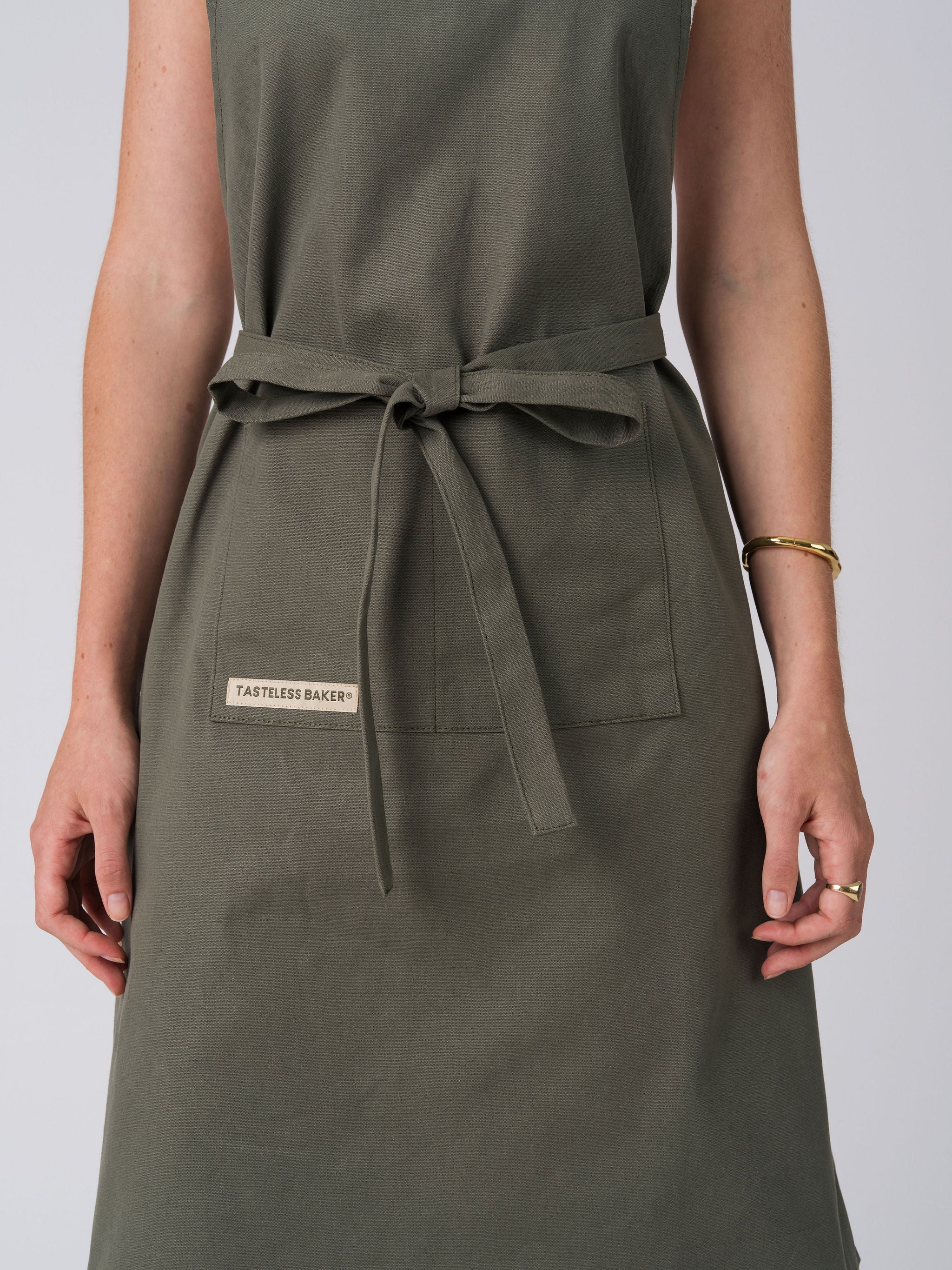 French Apron Olive Green