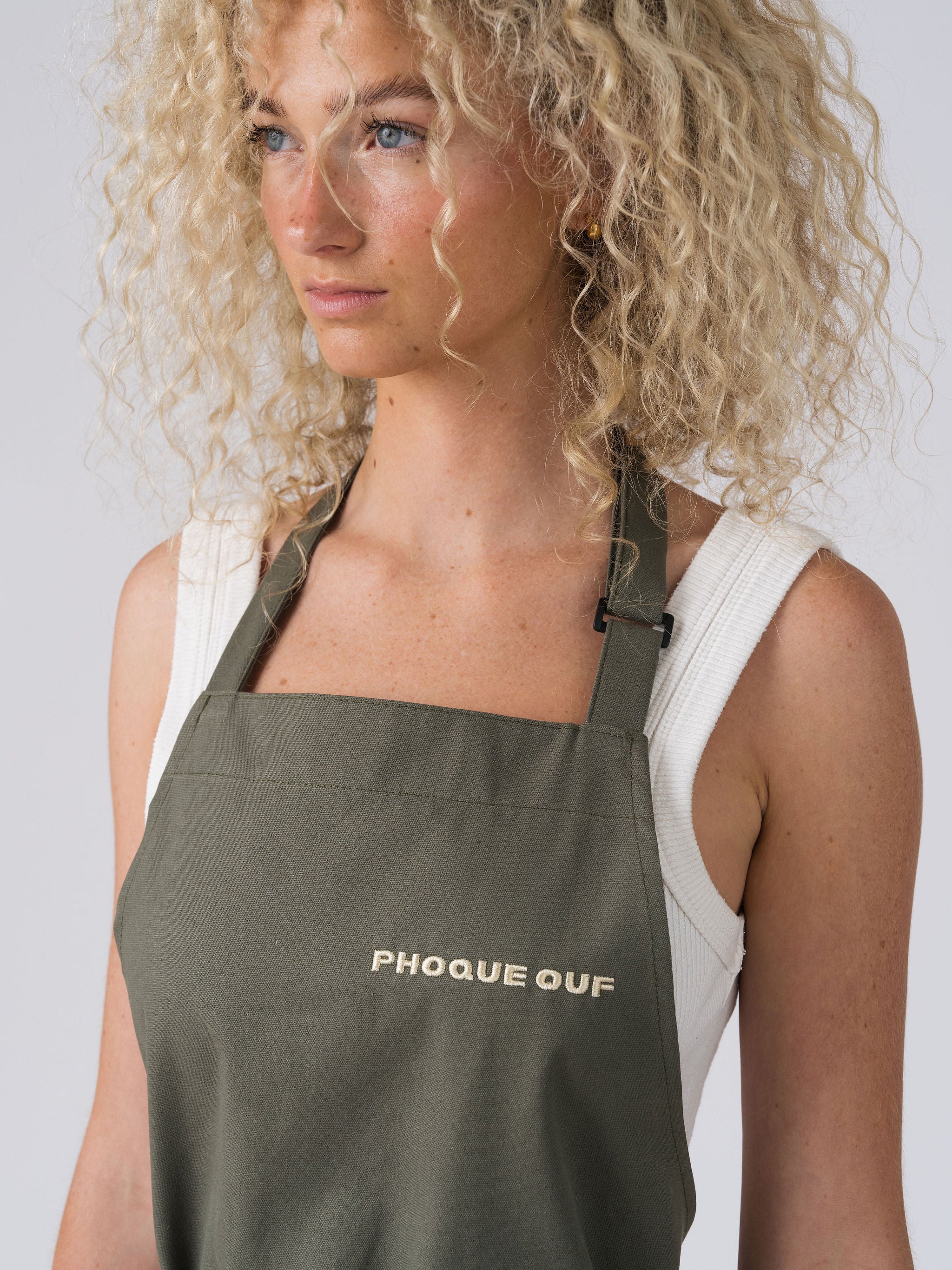 French Apron Olive Green