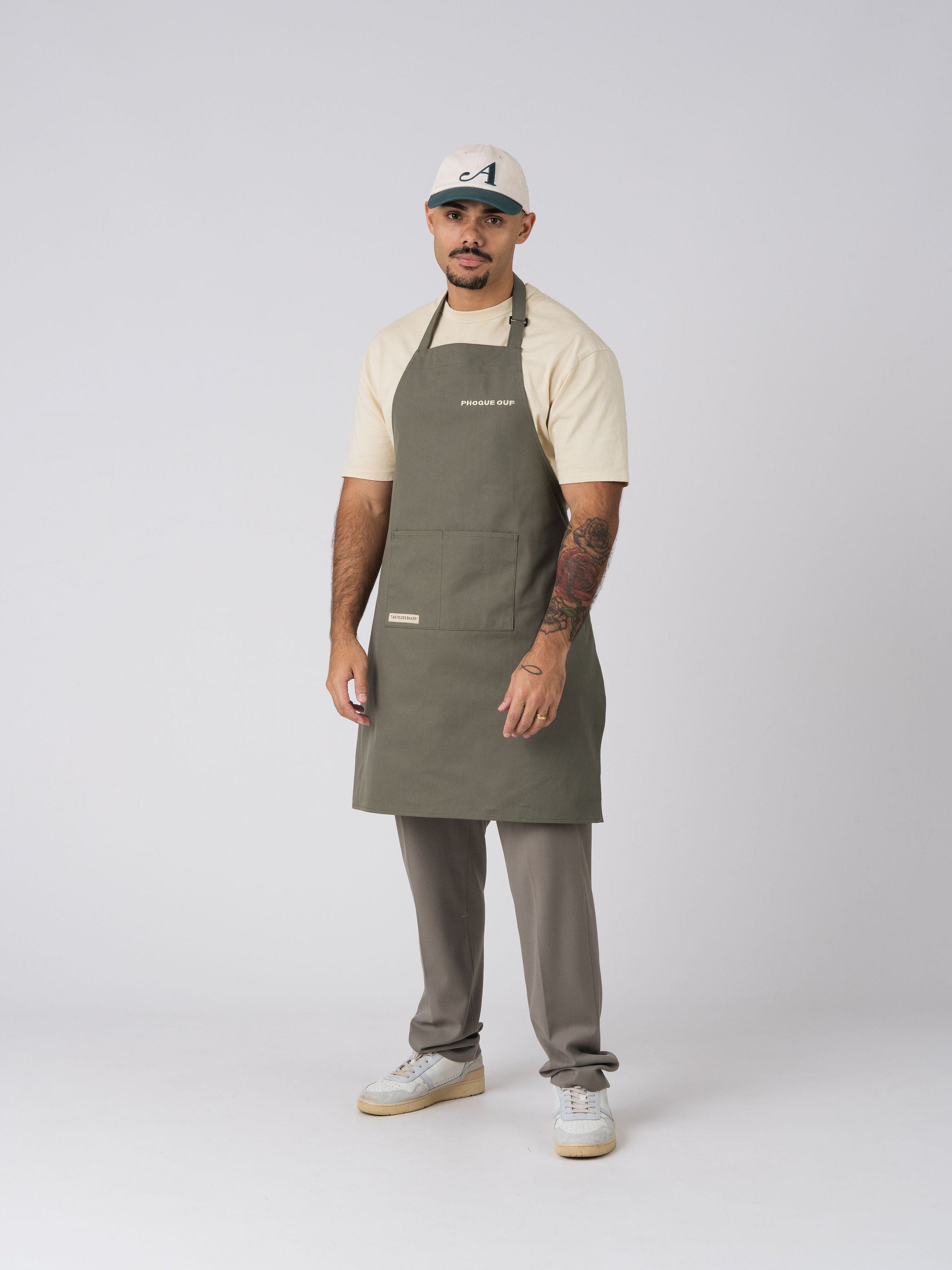 French Apron Olive Green